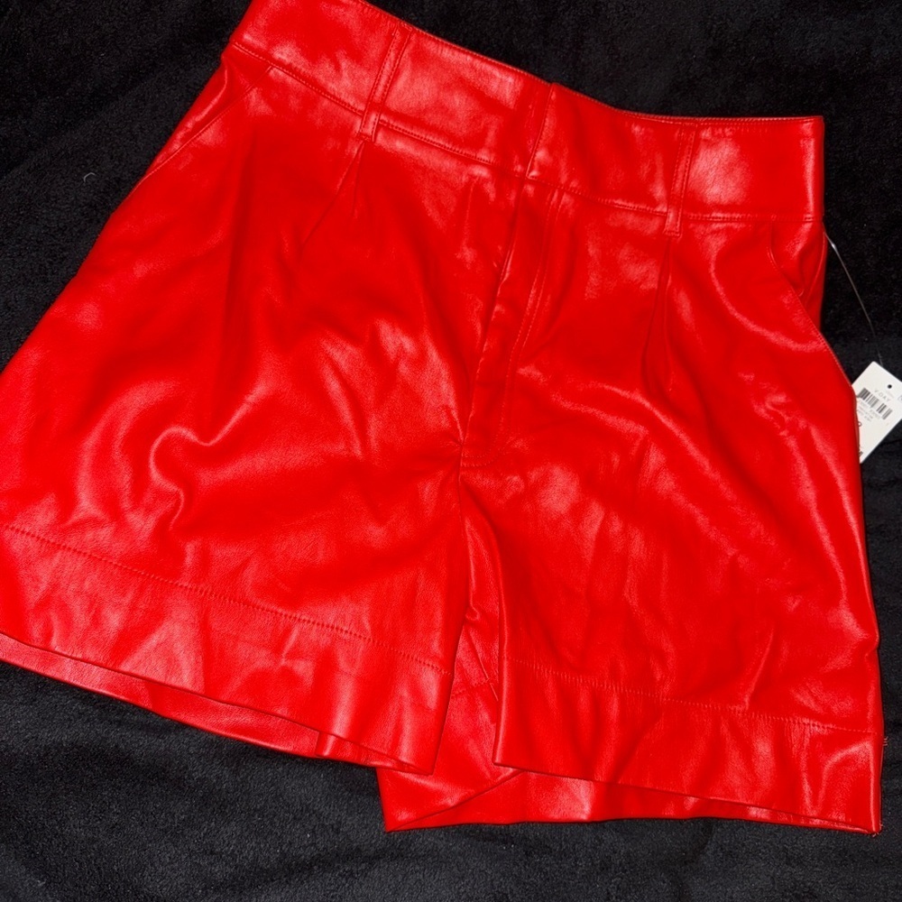Bar III High Waist Red Women's Shorts - Picture 12 of 13
